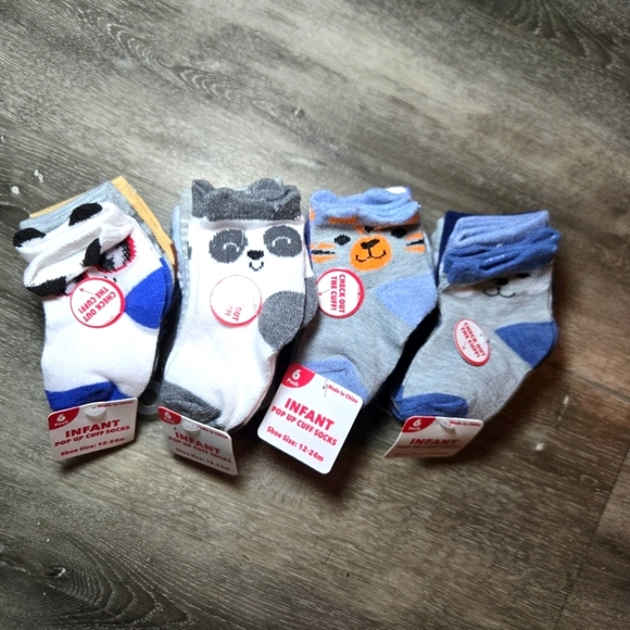 20 PK OFLOW CUT SOCKS toddler Multicolor NWT - Picture 1 of 4